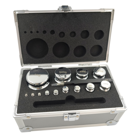 M1 2kg zestaw 13 ciężarków kalibracyjnych (1-1000 g) z etui i pęsetą - ✔️ cena, opinie | Profiscales.pl