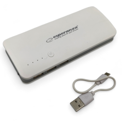 Esperanza EMP106WE Powerbank 8000 mAh - biało-szara - ✔️ cena, opinie | Profiscales.pl