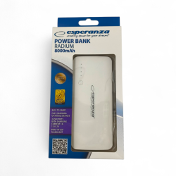 Esperanza EMP106WE Powerbank 8000 mAh - biało-szara - ✔️ cena, opinie | Profiscales.pl