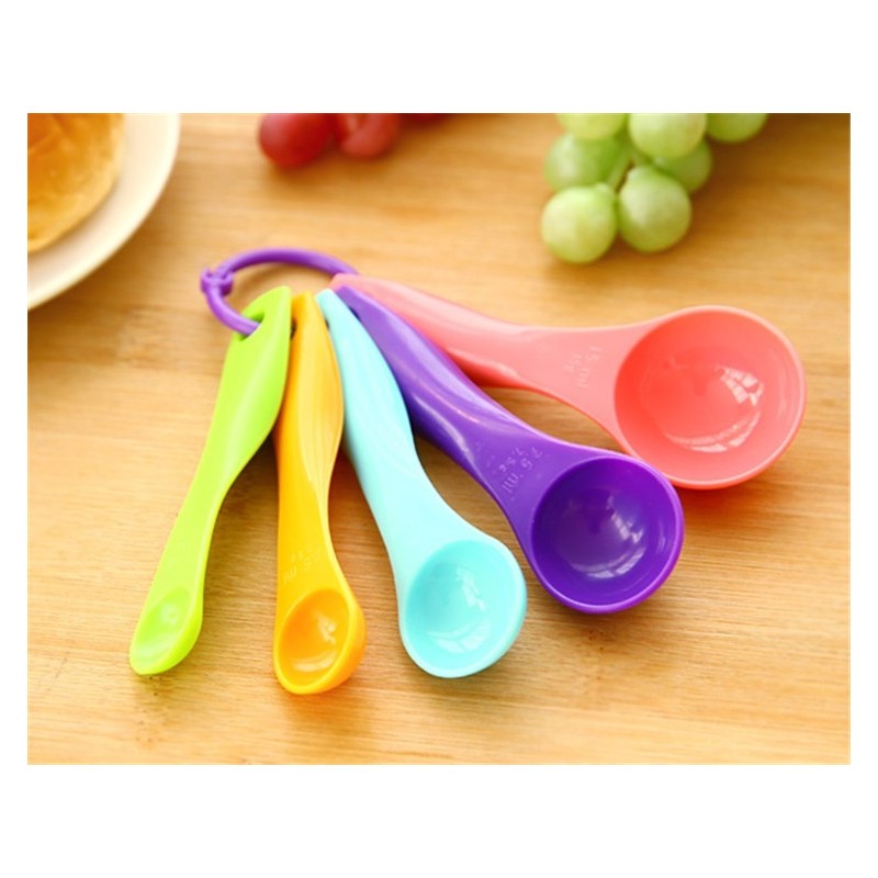 5ks farebné plastové odmerky 1-15g