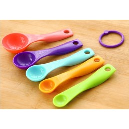 5ks farebné plastové odmerky 1-15g