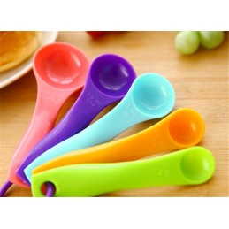 5ks farebné plastové odmerky 1-15g