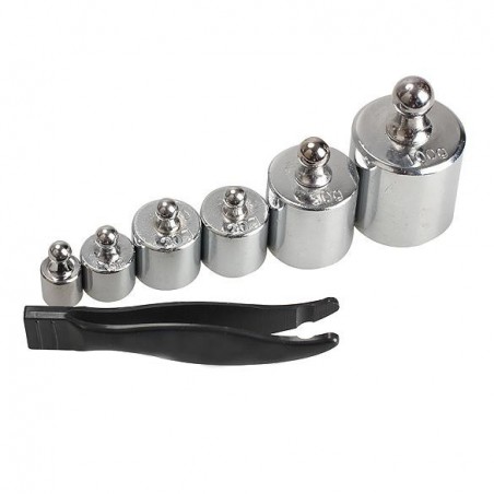 6 dílná kalibrační sada závaží 5g 10g 20g 50g 100g