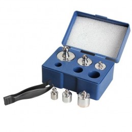 6 dílná kalibrační sada závaží 5g 10g 20g 50g 100g