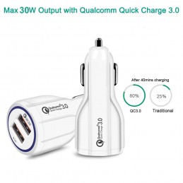 Maclean Energy nabíjačka do auta QC 3.0  MCE478 B - biela Qualcomm Quick Charge QC 3.0 - 5V / 3A, 9V / 1,8A, 12V / 1,6A