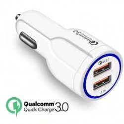 Maclean Energy nabíjačka do auta QC 3.0  MCE478 B - biela Qualcomm Quick Charge QC 3.0 - 5V / 3A, 9V / 1,8A, 12V / 1,6A