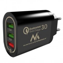 Maclean Energy nabíjačka QC 3.0  MCE479 B - čierna Qualcomm Quick Charge 3,6-6V / 3A, 6-9V / 2A, 9-12V / 1,5A