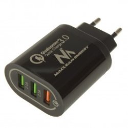 Maclean Energy nabíjačka QC 3.0  MCE479 B - čierna Qualcomm Quick Charge 3,6-6V / 3A, 6-9V / 2A, 9-12V / 1,5A