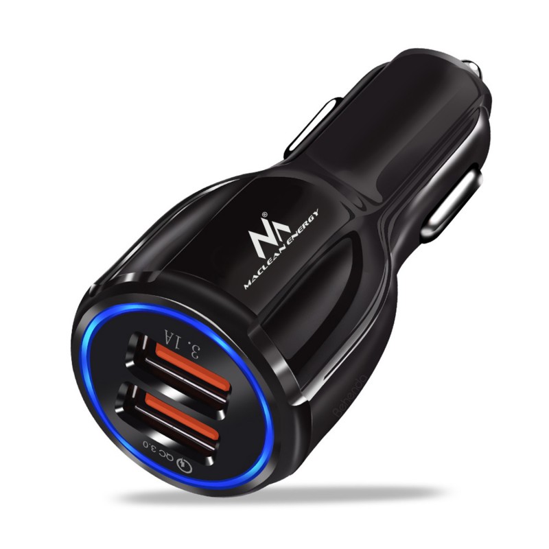 Maclean Energy nabíjačka do auta QC 3.0  MCE478 B - čierna Qualcomm Quick Charge QC 3.0 - 5V / 3A, 9V / 1,8A, 12V / 1,6A