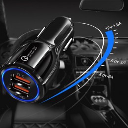 Maclean Energy nabíjačka do auta QC 3.0  MCE478 B - čierna Qualcomm Quick Charge QC 3.0 - 5V / 3A, 9V / 1,8A, 12V / 1,6A