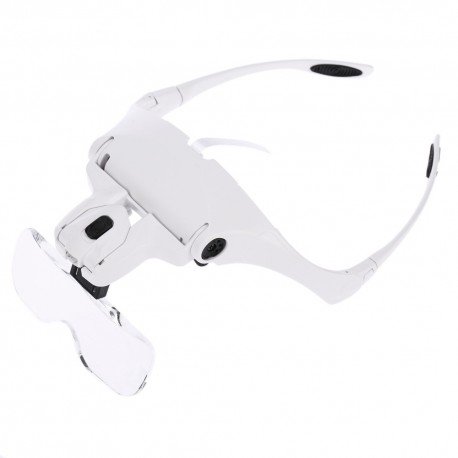Okulary z 5 lupami i oświetleniem LED